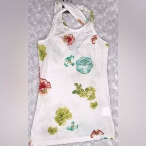 3 Pommes Girls Racer Back Floral Midi Dress